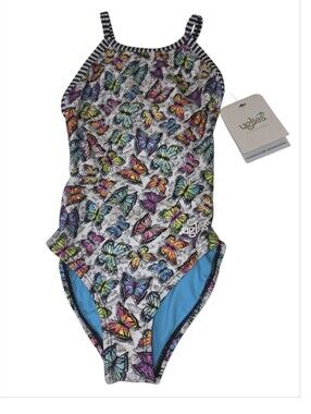 Dolphin Uglies Fly Away Girls Keyhole Back Swimsuit Size 8 NWT